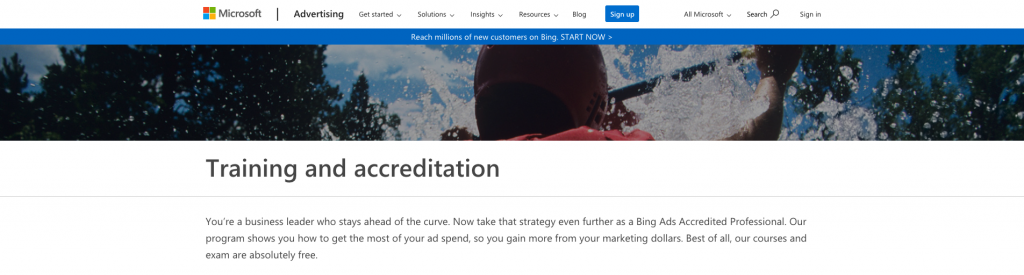 Bing Ads Certification Website