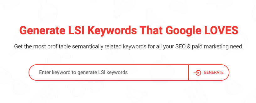 lsi keyword tool search bar