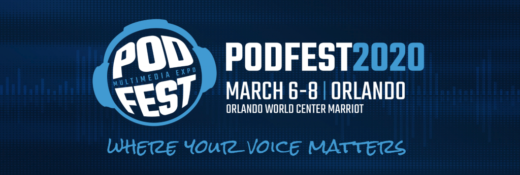promo image with date and location for pod fest 2020