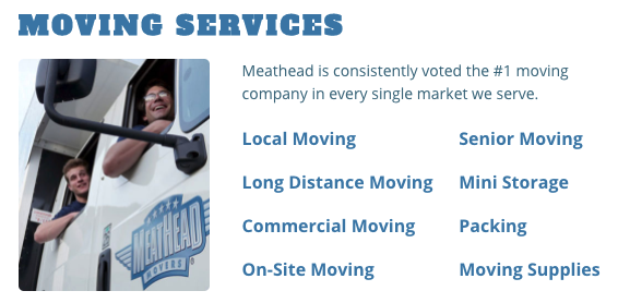 Meathead Movers services page.
