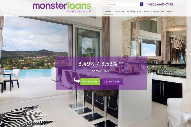 Monsterloans Website Design