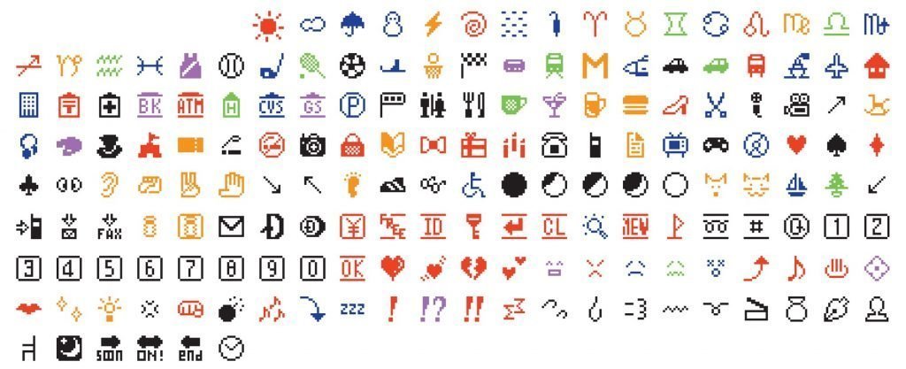 first set of emojis Shigetaka Kurita