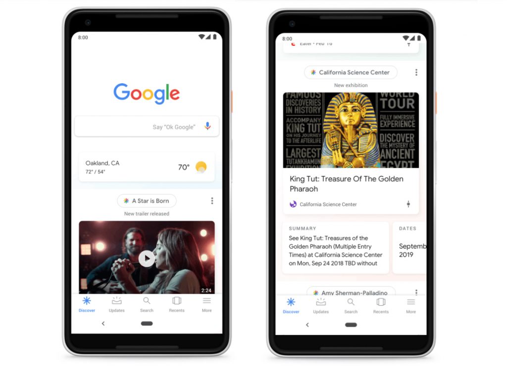 the google discover layout 2019